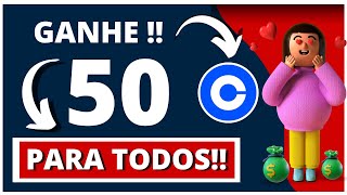 🔥GANHE R$ 50,00 PARA TODOS COM A NOVA PROMOÇÃO DA COINBASE WALLET!!