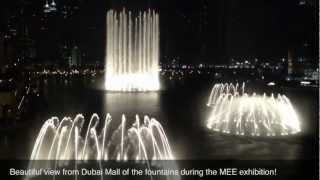 Fountains in Dubai at Burj Khalifa tower