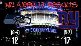 | New York Giants vs Seattle Seahawks Review | NFL Week 13 Recap | UPSET OF THE YEAR | ELITE DEFENSE