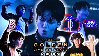 정국 (Jung Kook) 'GOLDEN' Live On Stage 3D Reaction ARMYMOO Reacts For The First Time!