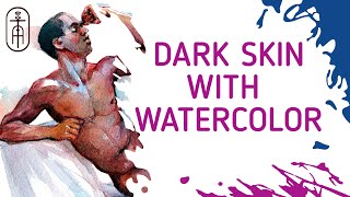 HOW TO PAINT DARK SKIN WITH WATERCOLOR [step by step dark skin tone  tutorial]