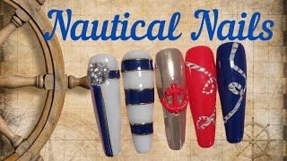 Nautical Nails ⚓| Summer Nails | Nail Art | #summernails