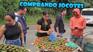 Nos detuvimos a comprar unos ricos jocotes.