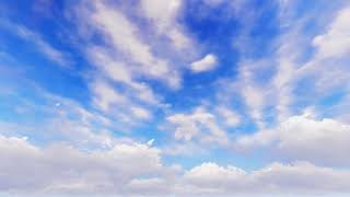 ( CGI 4k Stock Footage ) Heavenly White Clouds With Blue Sky Time Lapse Seamless Loop