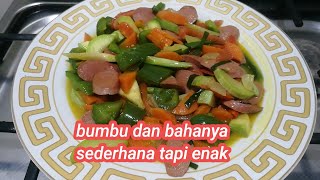 tumis sayuran campur sosis