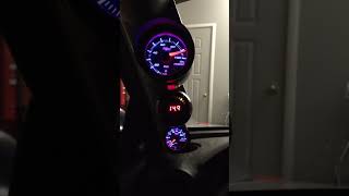 Glow shift and AEM gauges in my Hawkeye Subaru WRX