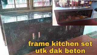 Cara membuat frame kitchen set