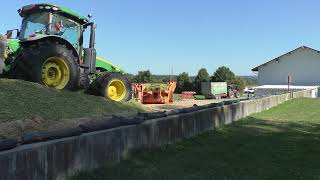 Maishäckseln 2024 Claas Jaguar 970 Orbis 750 mit 5 Stück abfuhr Gespannen Von der Biogas Anlage Bad