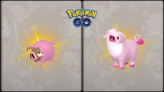 Pokemon Go: Evolving Shiny Lechonk into Shiny ♂ Oinkologne