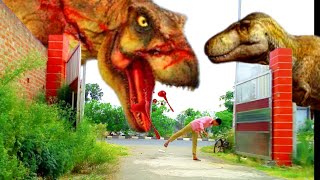 Dainosaur VS anklynosa || dainosaur in real life short movie part- 7 || trex chase ||Jurassic park