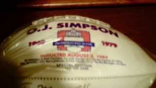 OJ Simpson Autographed limited Edition Hall Of Fame Football