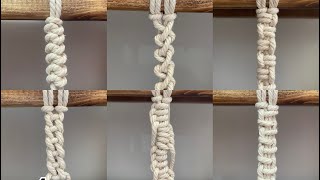 Tutorial of Snake, Friendship bracelet, Vertical lark's head, Tube and Clove hitch  knot in macramé