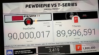 The exact moment PewDiePie hit 90 million subscribers