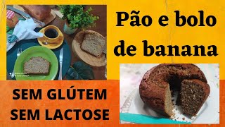 Pão e bolo de banana - SEM GLÚTEM E SEM LACTOSE. (usando as cascas da banana)