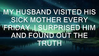 My husband visited his sick mother every Friday  I surprised him and found out the truth