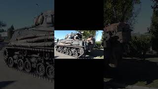 #short Original Sherman Tank of the WW2 used in the film Fury with Brad Pitt. Blindé