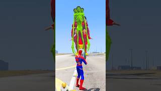 Spider-man Vs 4 Giant Granny Match, Who is the Powerfu 😯#shorts