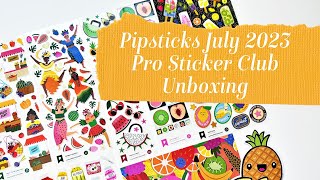 Pipsticks Pro Sticker Club Unboxing July 2023