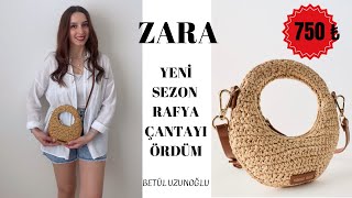 ZARA YENİ SEZON MİNİ RAFYA ÇANTA🤎ÜNLÜ MARKA HASIR ÇANTAYI ÖRÜYORUZ