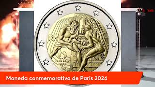 Hércules en la moneda de lucha Olímpica de Paris 2024