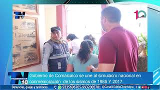 Comalcalco se unió al simulacro nacional para conmemorar los devastadores sismos de 1985 y 2017.