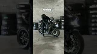 600cc🦁 vs 1000cc🐲 and 150cc🐶 | power of kawasaki ninja h2 | WhatsApp  #shorts #sound