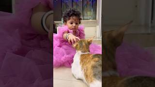 Baby IRA and meow #youtubeshorts #shortvideo #ytshorts #cutebaby #kidsvideo