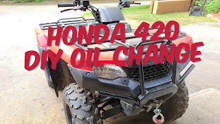 HONDA 420 Rancher Oil Change