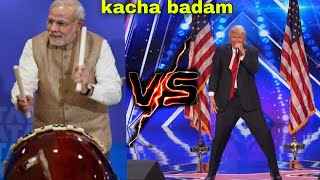 || Kacha badam cg song || Narendra modi Donald Trump dance video 😄|| kacha badam remix||