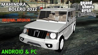 2022 MAHINDRA BOLERO FOR GTA SAN ANDREAS { ANDROID & PC } FREE DOWNLOAD [ DFF + TXD ]