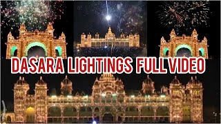 mysore dasara 2022 || mysore dasara lighting// Mysore palace and street lighting full video