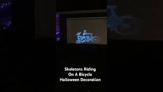 Skeletons Riding On A Bicycle Halloween Decoration