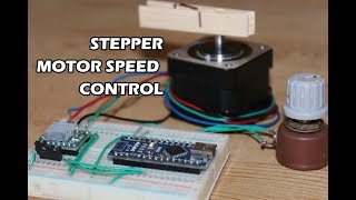 How to control speed of Stepper motor by potentiometer + arduino + A4988 Tutorial