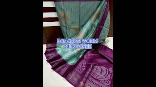 BANARASI WORM SILK SAREE/BUDGET FRIENDLY/FESTIVE SEASON/LIGHTWEIGHT#shortvideo