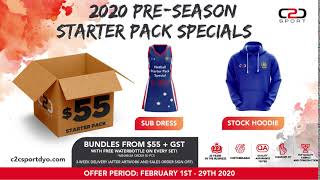 C2C Sport Special Offer: Netball Dress + Hoodie FROM $55 ONLY!