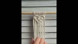 Macrame Heart Pattern with Square Knots: How to Hide Rope