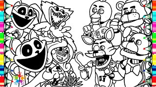 Poppy Playtime Chapter 3 VS Five Nights At Freddy's / Coloring Pages / NCS Music