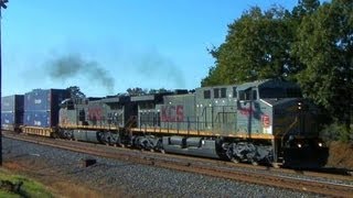 KCSdeM powered stack train at Longview, Tx. 10/31/2012 ©