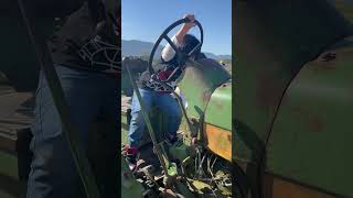 Toddler driving a #johndeere #tractor #beta #viral #trending #toddlers #farmlife #qualitytime #love