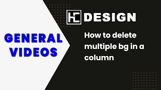 How to delete multiple bg in a column