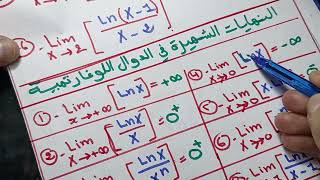 حساب النهايات في الدوال اللوغارتمية و إزالة حالات عدم التعيين من الألف إلى الياء (1) ||بكالوريا 2024