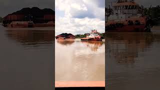 kapal tugboat marina 1620 tarik muatan batu bara keluar dari jetty PMC tujuan keluar #shortvideo