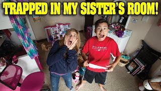 TRAPPED IN MY SISTER'S ROOM!!! Jillian's Secret Escape Room!