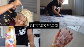 EVDE SAÇLARIMI BOYADIM! 👩🏼 | GÜNLÜK VLOG! 🤗