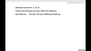 CHEM 107 Ch. 1 Problem Solving Session # 6: English to Metric Conversions