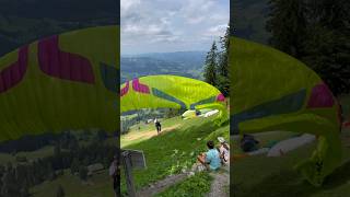 #paragliding #marbach with my #fanclub 🥰 lovemykids 😘 #takeoff #mountains