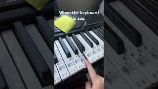 When you have a piano keyboard that is Suspicious: