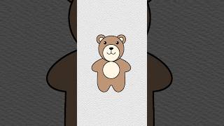 How to draw a bear #shorts #arttutorial #bear #tiktoktrend