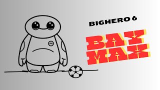 How to Draw Cute BAYMAX from Big Hero 6 Step By Step #trending #viral #youtuber #kids