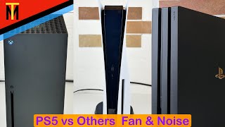 Playstation 5 vs Xbox Series X vs Playstation 4 Slim & Pro Lautstärke + Lüftervergleich